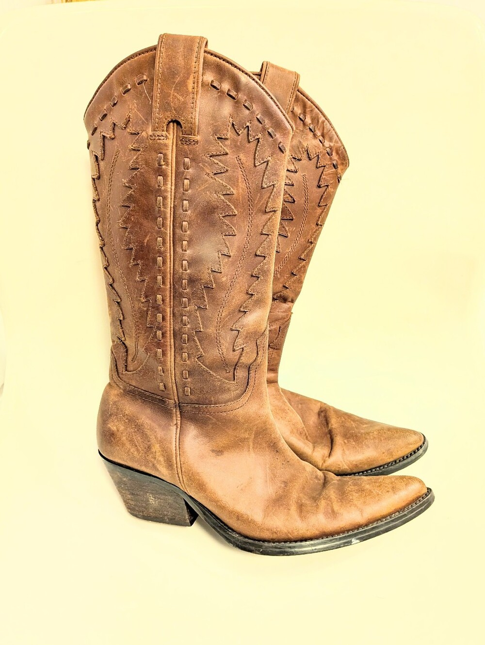 Women’s Brown Leather Western Cowboy Boots
